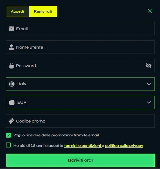 NitroBet casino registrati